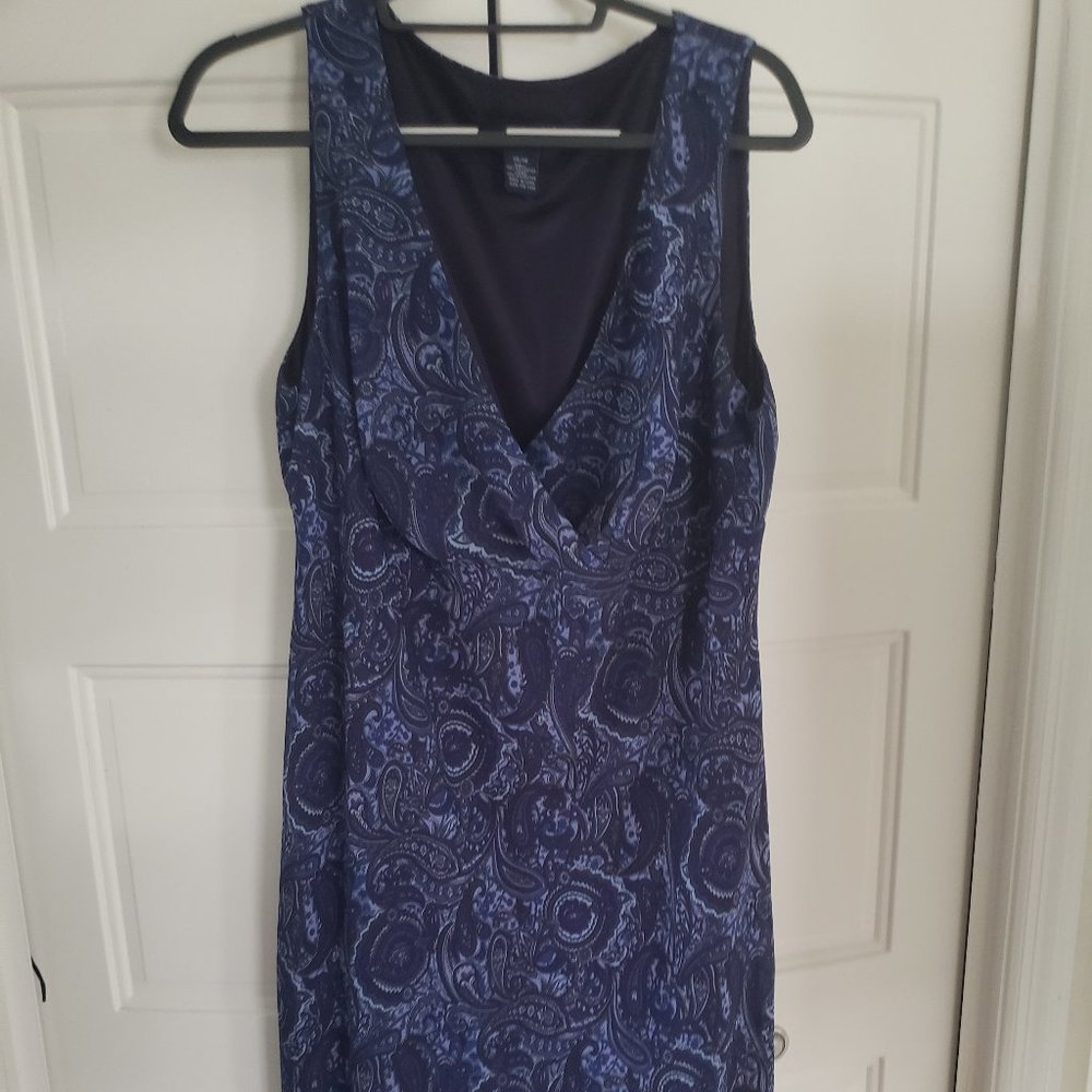 Lane Bryant Navy Paisley Dress